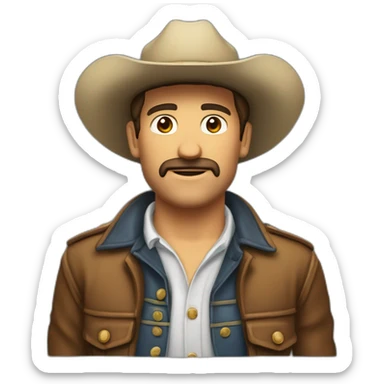 due cawboy che si abbracciano sticker