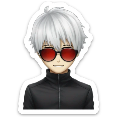 Ghoul ken kaneki from tokyo ghoul with sunglasses sticker