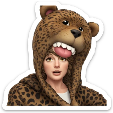 girl in animal costume sticker