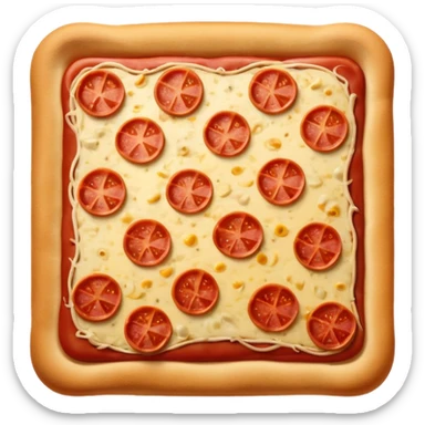 square pizza sticker