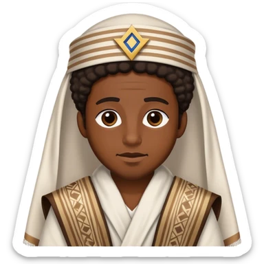 Black Israelite with tallit on sticker