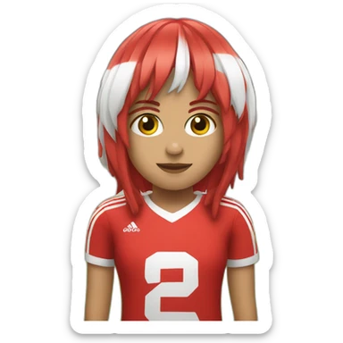 Hincha de rojo y blanco sticker