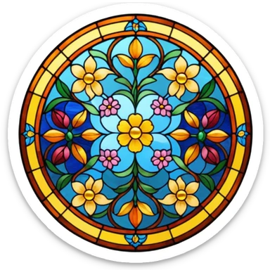 Stained glass window sticker