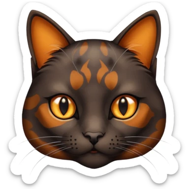 dark tortoiseshell cat sticker