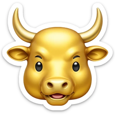 bull gold emodji  sticker