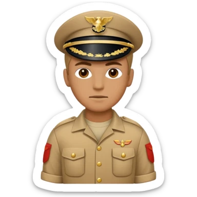 Marine wearing desert utilities with cuffed sleeves sticker