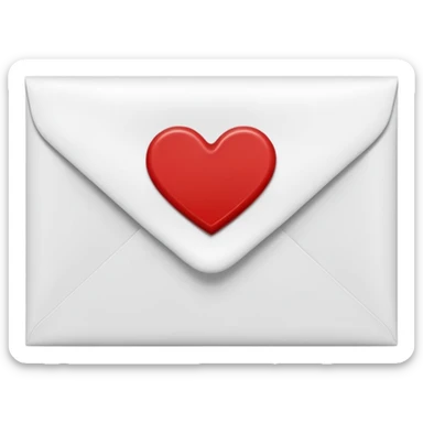 Love letter envelope sticker
