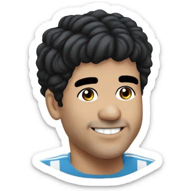 maradona argentina young smile sticker