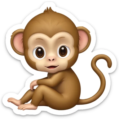 baby monkey sticker