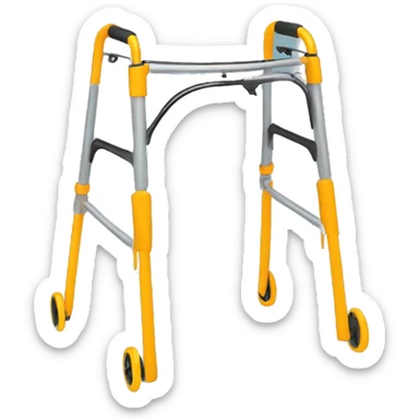 Two button folding walker sticker