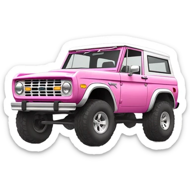 pink ford bronco sticker