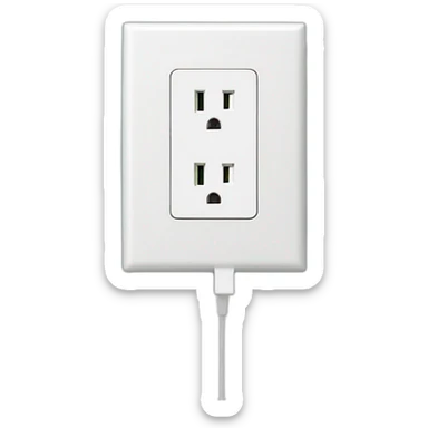 Phone charger in wall outlet sticker