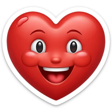 Heart emoji laughing  with tears sticker