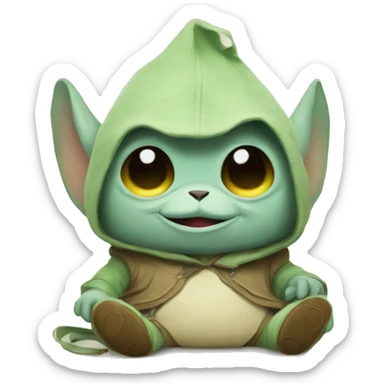 grogu listen to music sticker