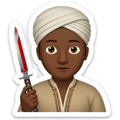 Uzbek with knife sticker