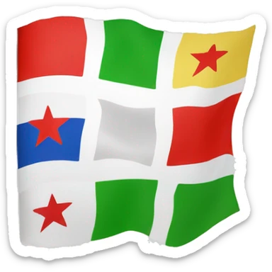 change this flag “🇸🇾” the top green the and three red stars in the middle  sticker