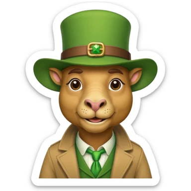 Camel leprechaun sticker