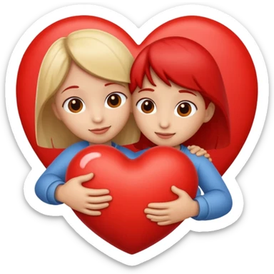 heart hug sticker