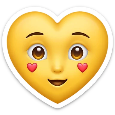 Basic emoji kissy with heart eyes sticker