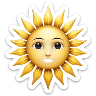 Gothic sun sticker