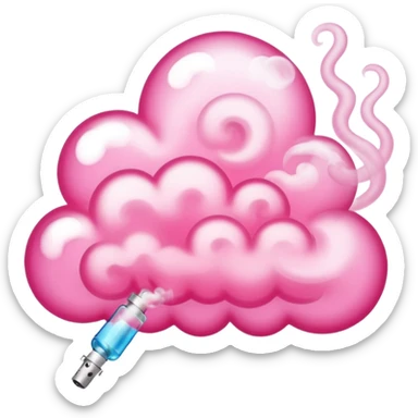 Pink vape smoke sticker