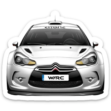 Citroën DS3 WRC front  view  sticker