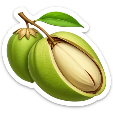 pistachio with shall green nut  sticker