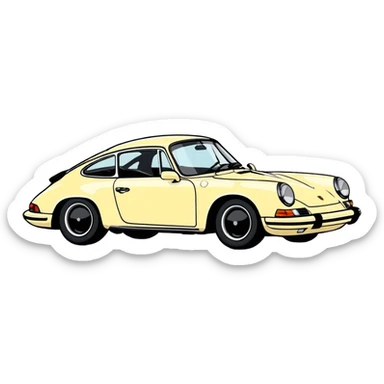 old Porsche car sticker