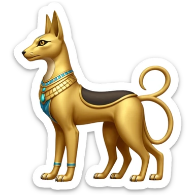 Anubis-Bastet-Horus-Fakémon-hybrid-creature (full body)  sticker