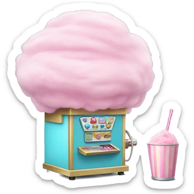 Cotton candy machine sticker