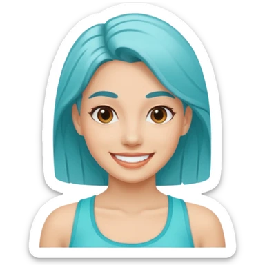 Lady aqua fit sticker