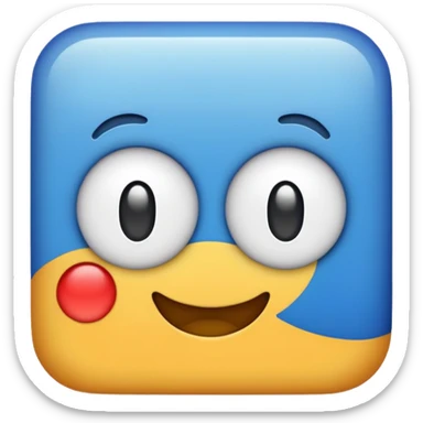 “I’d like to create an emoji similar to this one: a square blue background with the text ‘KR’ in white. Please keep the ‘KR’ lettering exactly the same and only apply it to a blue square emoji style.” sticker