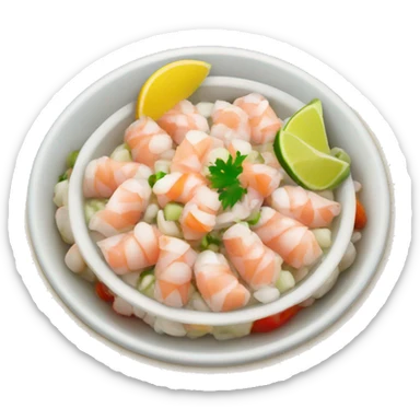 ceviche in a plate sticker