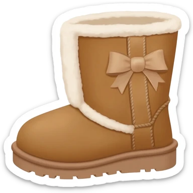 Uggs with bow sticker