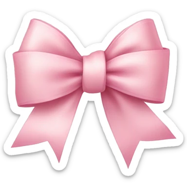 light pink ribbon bow sticker