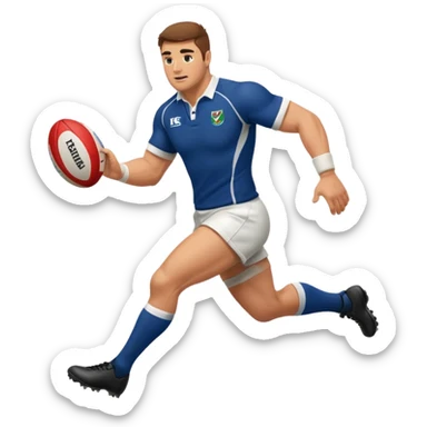 Rugby player Kickoff the ball  sticker