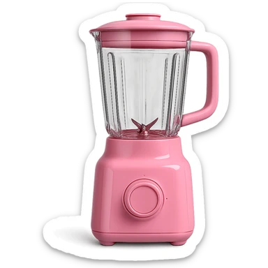 pink blender, modern, glossy sticker