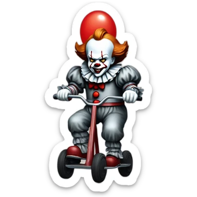 Pennywise sur une trottinette sticker