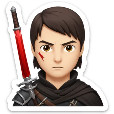 assasin with sword sticker