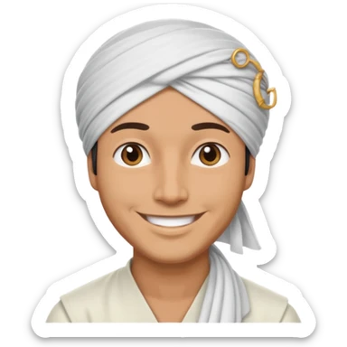 photo of a man's head wearing a turban sticker