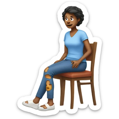 Mam with broken Knee sticker