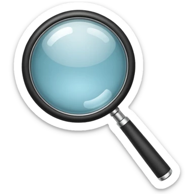 magnifying glass sticker