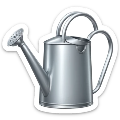 watering can tipped with water dripping out sticker