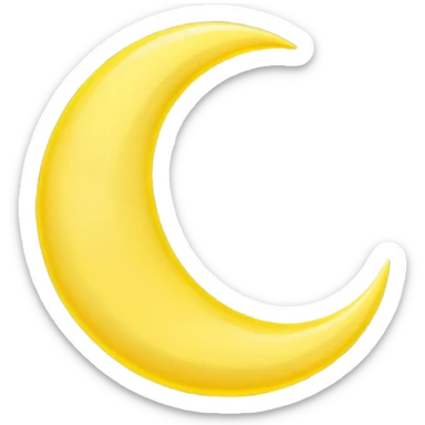 Crescent moon sticker