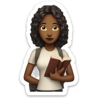 Read heard girl with book sticker