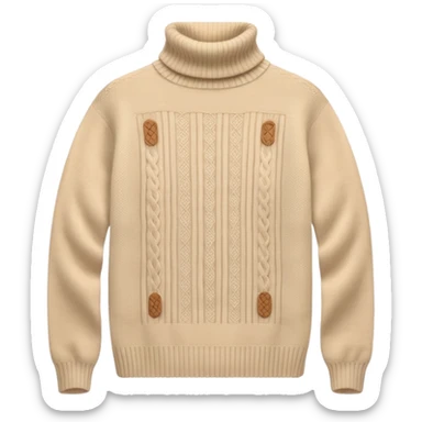 beije turtleneck sweater sticker
