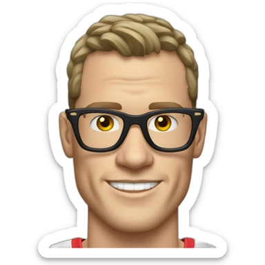 Jonathan Toews wearing glasses as beach bum sticker