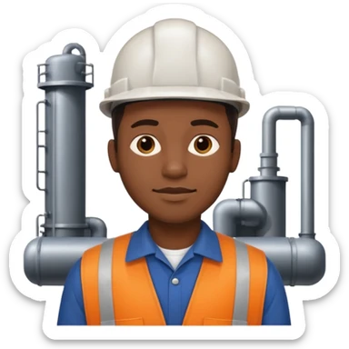 factory worker black man  sticker