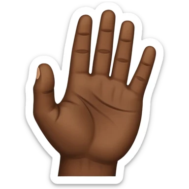 Fist and palm salute sticker