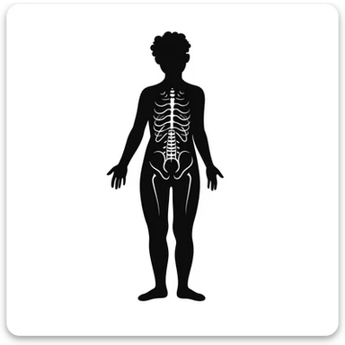 Human body silhouette with digital 3D scanning grid lines covering it, futuristic body scan sticker